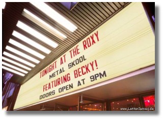 becky plays tonight at the Roxy in Hollywood