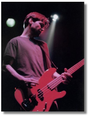 Keanu plays bass at The Odeon, photo from The Daily Thud