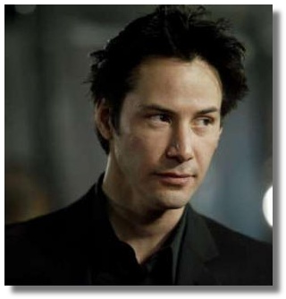 Actor and cast member Keanu Reeves, who stars as Neo, arrives for the world premiere of the film 'Matrix Revolutions' at the Walt Disney Concert Hall in Los Angeles, October 27, 2003. Shown here as he glances around looking for a mysterious 'krix', whom Joel Silver promised he had left a voice mail invitation for. Part of this caption is not real, see above picture for Photo Credit