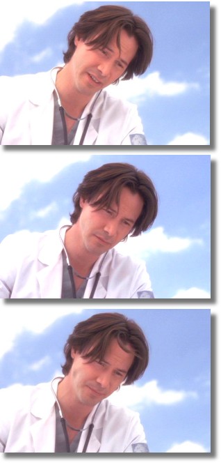 if I woke from a faint and saw this, I'd be sure I'd died and gone to heaven. SGG grabs from KEANU A-Z.com