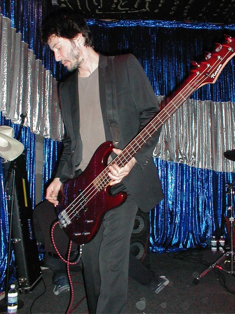 Keanu and his bass at Spaceland. photo by me